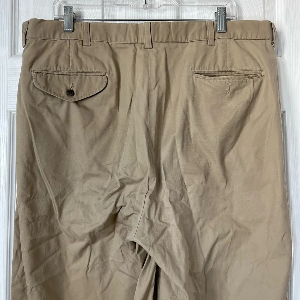 Polo Ralph Lauren Hammond Classic Chino pants khaki pleats cuffs size 38/32